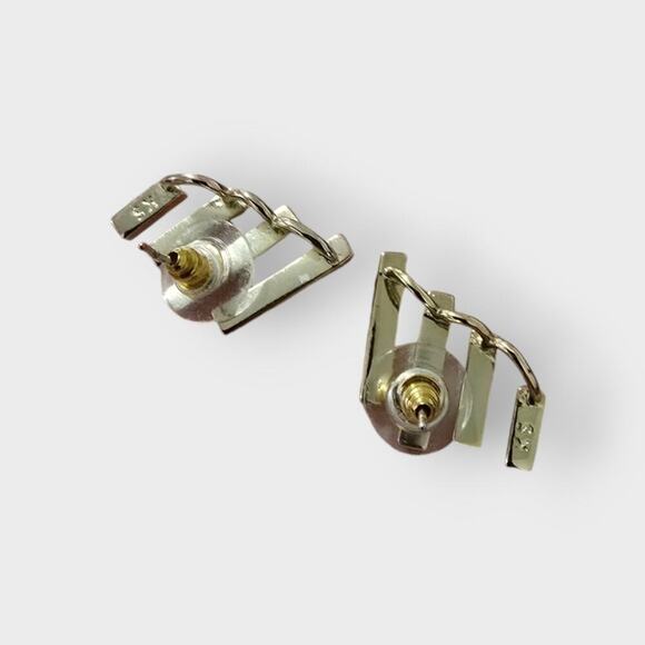 Kendra Scott Dawson Earrings Aqua Kyocera Opal Ear Climber Gold Pl Pierced - Picture 5 of 10